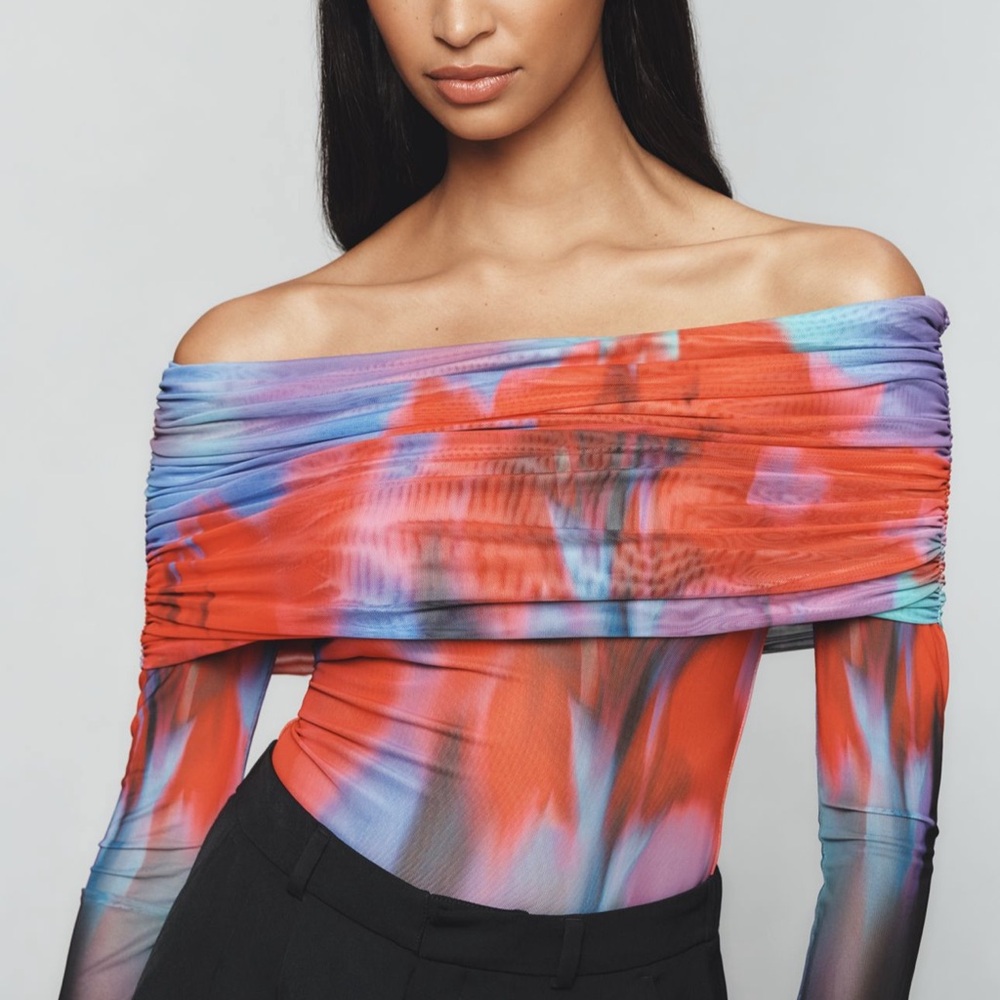 AFRM Mesh Off-Shoulder Bodysuit